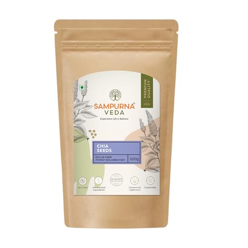 SampurnaVeda Chia Seeds Nutrient-Rich Raw Sabja Seeds