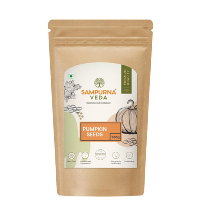 SampurnaVeda 100% Fresh & Natural Pumpkin Seeds 500 gm Crunchy & Nutrient-Rich Healthy Snack