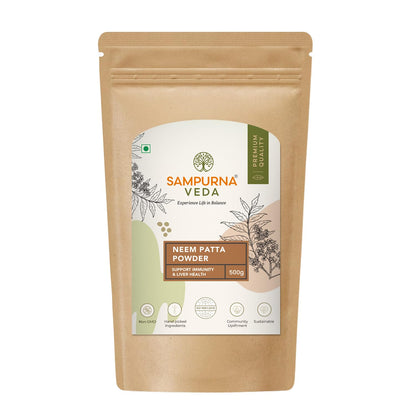 SampurnaVeda Neem Leaves Powder 100 gm Pure and Chemical-Free Finely Ground Neem Leaf Powder Ideal for Skin Hair and DIY Recipes