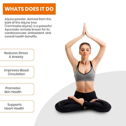 SampurnaVeda 100% Natural Arjun Ki Chaal Powder 100 gm Finely Ground and Additive-Free Arjuna Bark Powder