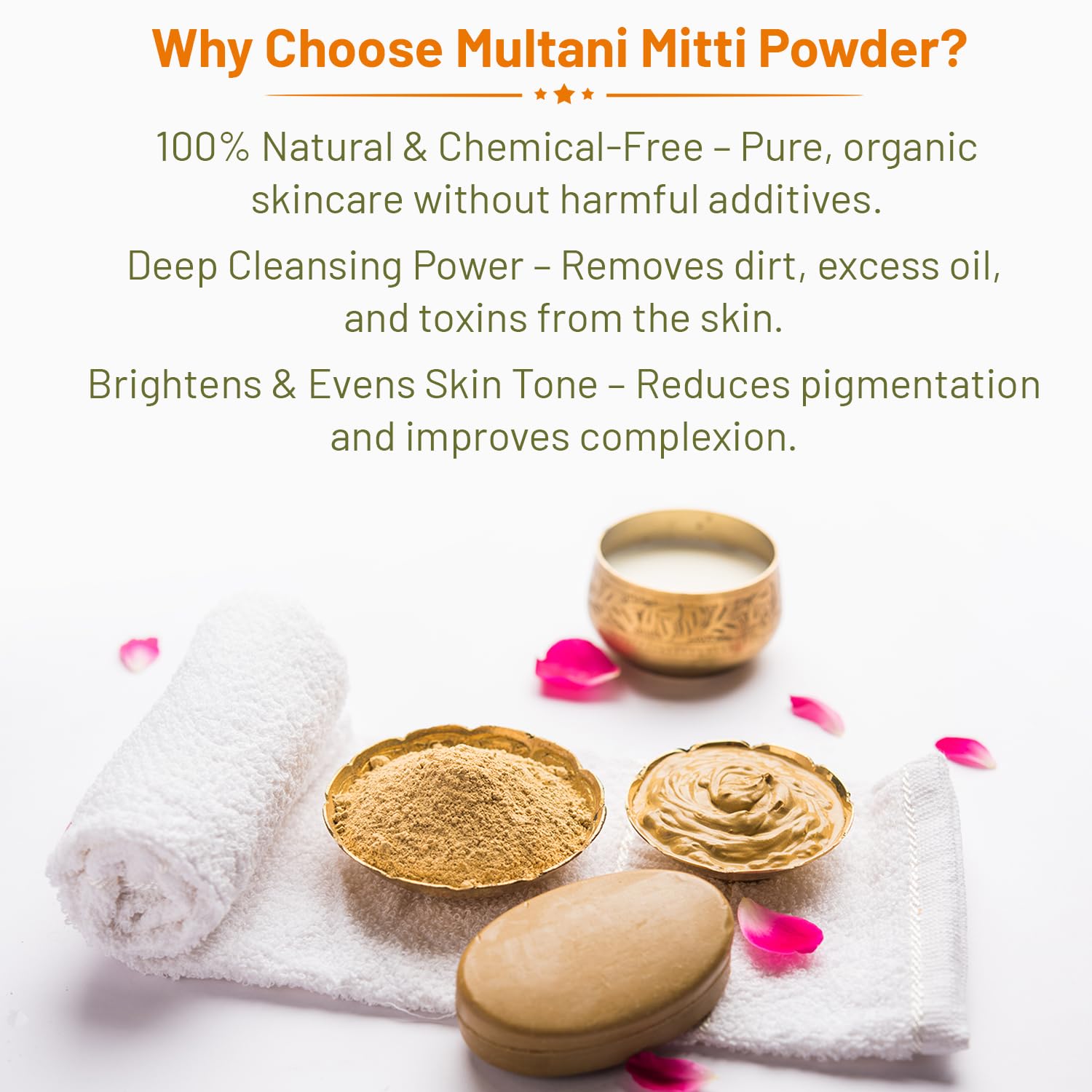 SampurnaVeda 100% Pure and Natural Multani Mitti for Face 500 gm Fuller’s Earth Powder with No Additives and Preservatives