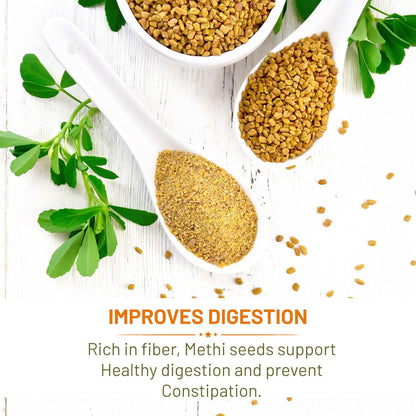 SampurnaVeda Raw Methi Dana Seeds 250 gm Nutrient-Rich Fenugreek Seeds for Cooking Hair Care and Health with No Additives